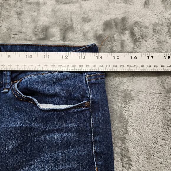 Simple Society Jeans Womens 5/27 Blue Distressed Ripped Mid Rise Skinny Stretch - Picture 10 of 15